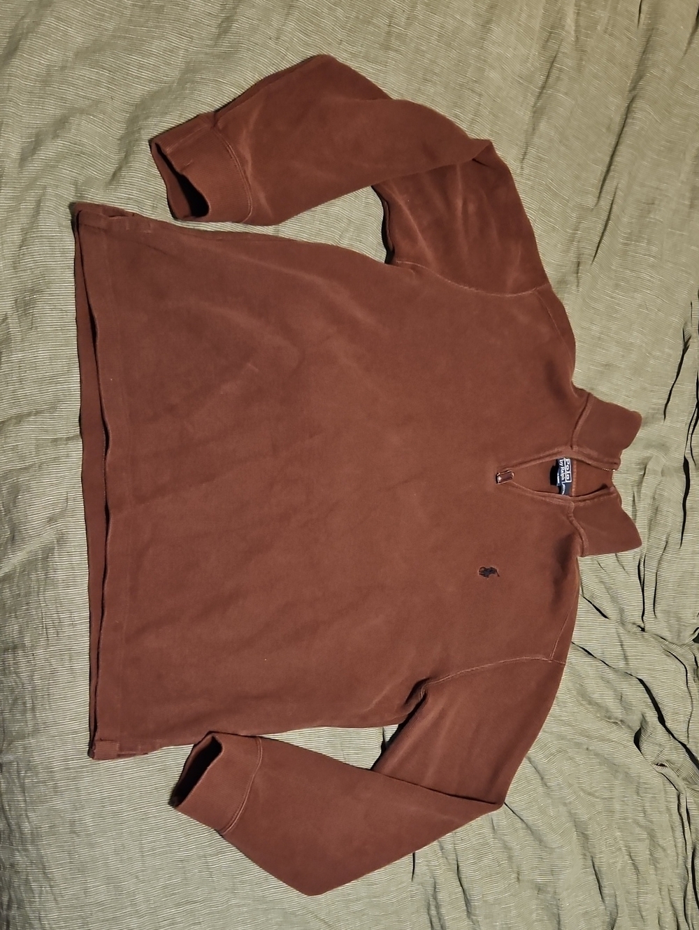 Ralph Lauren Men's Brown Zip-Up Sweater